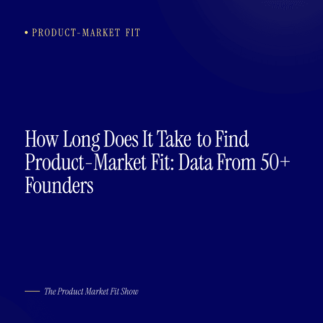 How Long Does It Take to Find Product-Market Fit: Data From 50+ Founders
