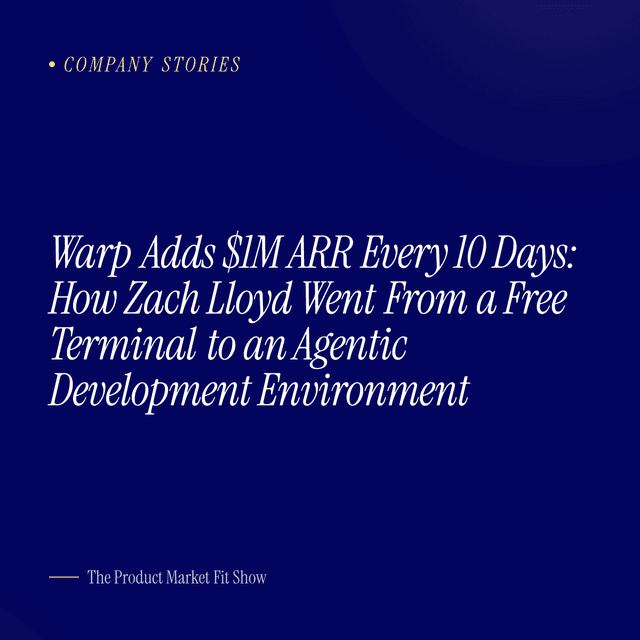 Warp Adds $1M ARR Every 10 Days: How Zach Lloyd Went From a Free Terminal to an Agentic Development Environment